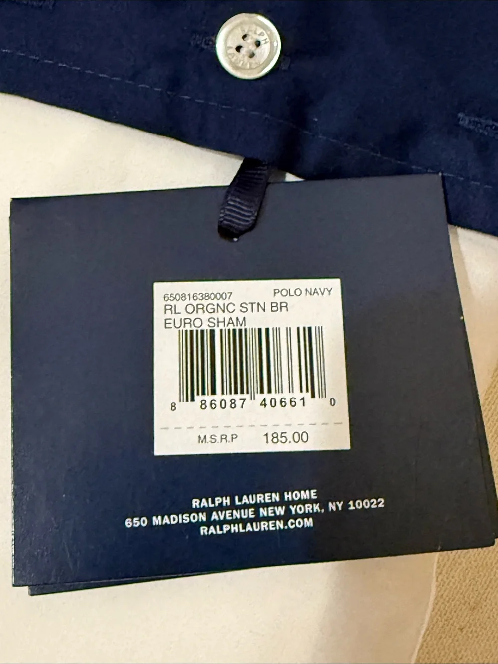 RL Organic Sateen Border European Shams Set Of Two